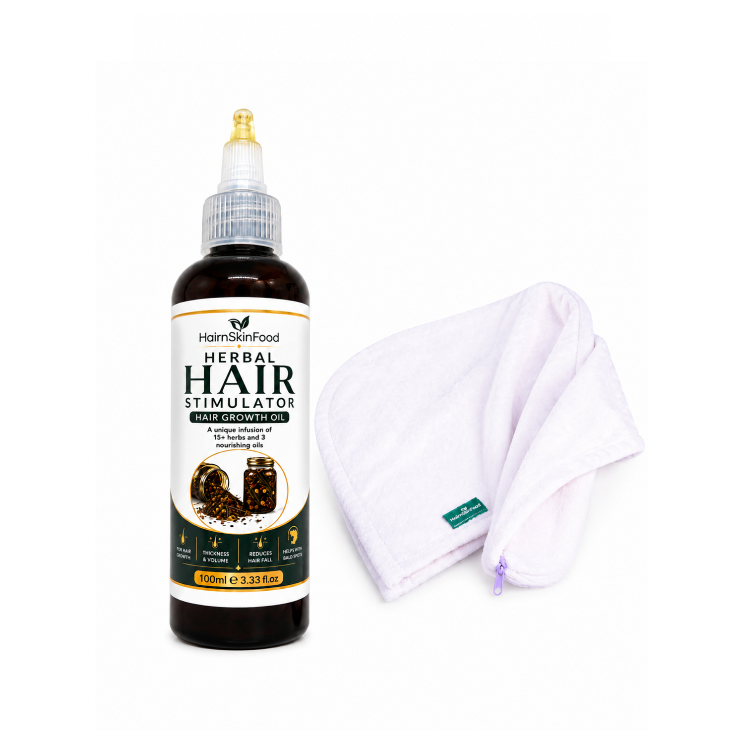BUNDLE: Herbal Hair Stimulator & Hair Wrap